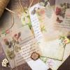 OqcEha Translucent Envelopes,Vellum Jackets, 14cm x 14cm Scrapbook Rice Paper Flower Plant Background Craft DIY Paper Junk Journal Scrapbooking Litmus Paper 8pcs (Color : Green) (Size : Floral 2) view 3