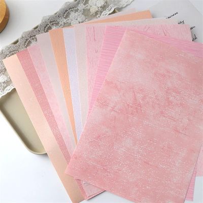 OqcEha Translucent Envelopes,Vellum Jackets, 10sheets A5 Pink Texture Hand Craft Creation Material Paper Craft Paper Card Paper