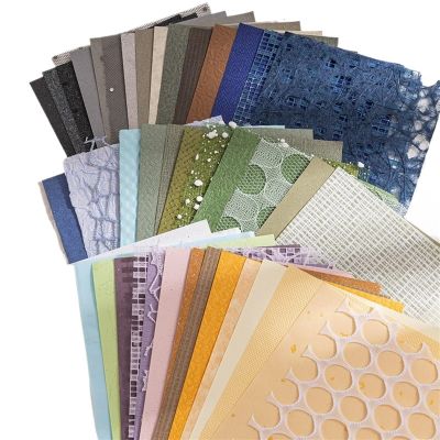 OqcEha Translucent Envelopes,Vellum Jackets, 50Pcs A6 Paper Gauze Mixed Scrapbooking Paper Decorate Supplies DIY Art Junk Journal Crafts Collage Tissue Paper(Color:Palette) (Size : Palette)