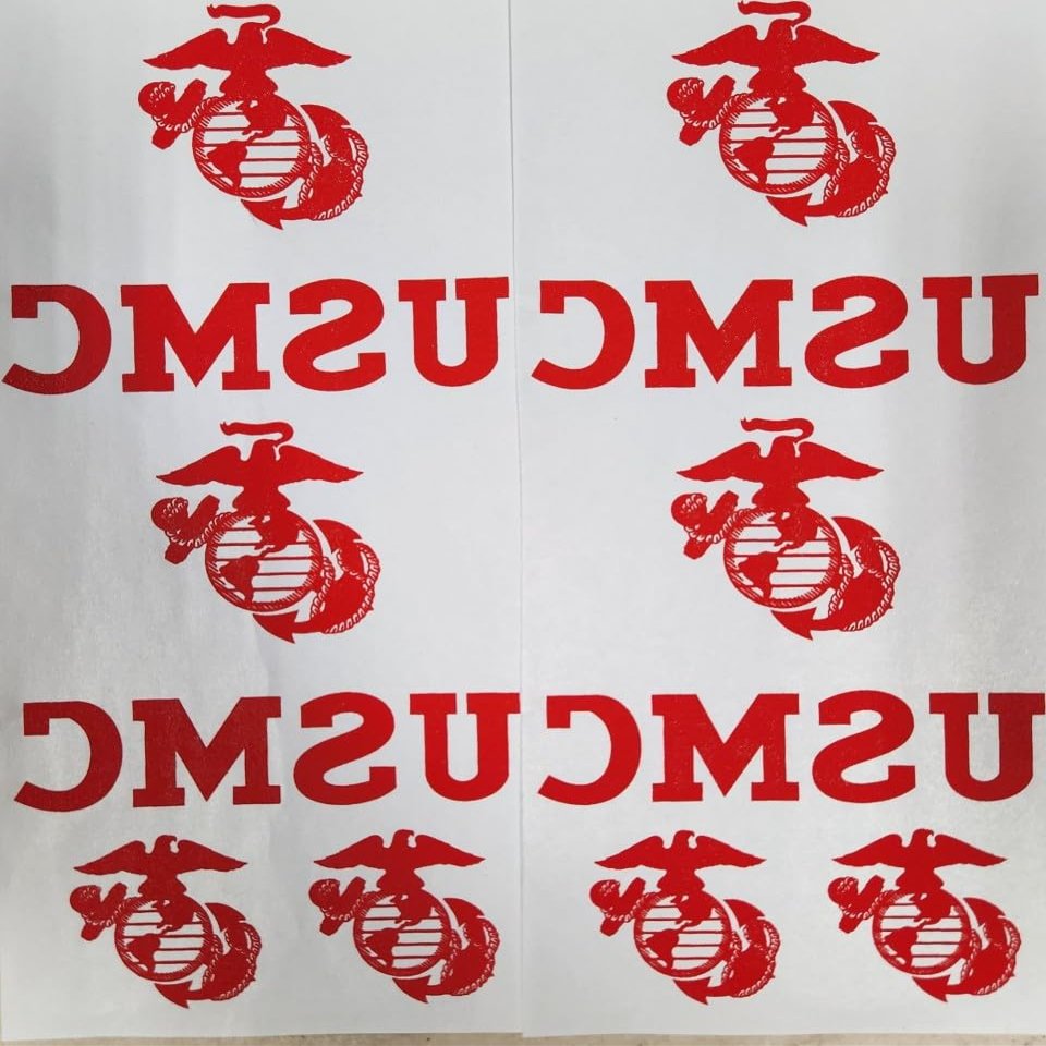 Moore Militaria VN Era USMC EGA Transfer Set (Red), Small