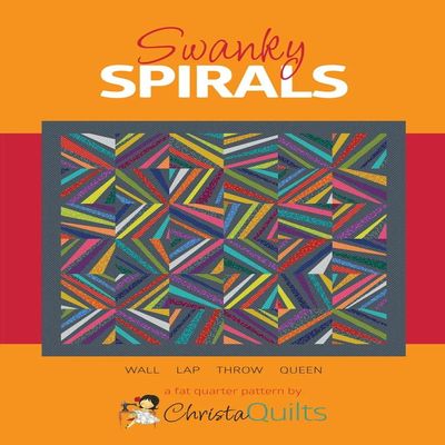 Swanky Spirals Quilt Pattern, by Christa Quilts, 4 Size Options, Fat Quarter Friendly