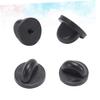 Lurrose 250pcs Pin Backs Clutch Keepers for Brooches and Lapel Pins Durable Black Plastic Easy to Use for Crafting and Jewelry Replacement view 2