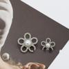 LIBERGA 20 Pcs Silver Buttons with Shank, Pearl Flower Decorative Button for Women Clothes Cardigans Coat Craft Projects, 22mm view 2