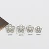 LIBERGA 20 Pcs Silver Buttons with Shank, Pearl Flower Decorative Button for Women Clothes Cardigans Coat Craft Projects, 22mm view 3