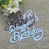 Dies Cut Stencils,10x6.3cm Happy Birthday Letters Background Metal Cutting Dies for Scrapbooking Album Embossing Paper Cards Decorative Crafts view 2