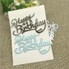 Dies Cut Stencils,10x6.3cm Happy Birthday Letters Background Metal Cutting Dies for Scrapbooking Album Embossing Paper Cards Decorative Crafts view 4
