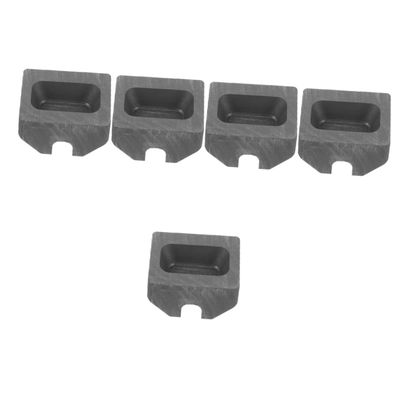 Tofficu 5pcs Graphite Ingot Mold for Casting Shaped Graphite Mould for High-Temperature Melting of Gold Silver and Copper for Laboratory and Jewelry Making