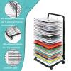 THEGA Art Drying Rack - Art Shelf Storage Rack On Wheels, Classrooms Foldable Oil Painting Air Drying Rack, Sturdy Metal Art Rack, Ideal for Education Schools and Art Clubs Shelf (Size : 20 Floors) view 3