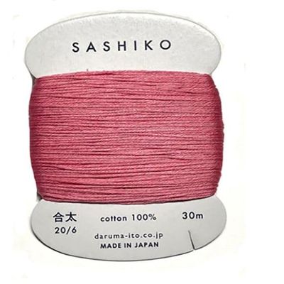Sashiko Thread - Medium/Regular Weight - 30m Cards (222-Cherry Blossom Pink)