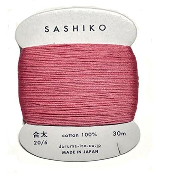 Sashiko Thread - Medium/Regular Weight - 30m Cards (222-Cherry Blossom Pink)