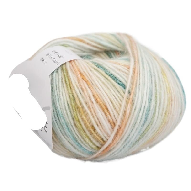 2Psc Big Belly Yarns Gradient Color Cotton Blended Wool for Hand Knitting Woven DIY Scarf Sweater and Crochet (Color : 08)