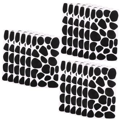 STOBOK 18sheets Cow Print Decor Wall Sticker Felt Stickers DIY Toys Handmade Materials for Boys and Girls