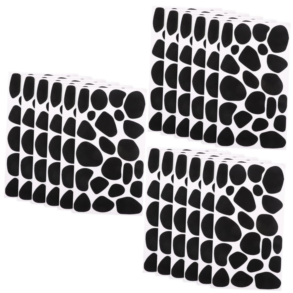 STOBOK 18sheets Cow Print Decor Wall Sticker Felt Stickers DIY Toys Handmade Materials for Boys and Girls