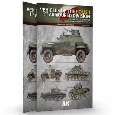 AK Interactive AK Book AK130010 Vehicles of The Polish 1st Armoured Division (Camouflage Profile) (68 Pages) (EN)