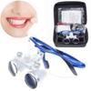 DY-102 Optical Glass Plastic Frame Antifog with 2.5X420mm Working Distance Binocular Loupes (Blue) view 1