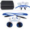 DY-102 Optical Glass Plastic Frame Antifog with 2.5X420mm Working Distance Binocular Loupes (Blue) view 2