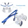 DY-102 Optical Glass Plastic Frame Antifog with 2.5X420mm Working Distance Binocular Loupes (Blue) view 3