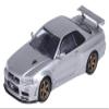 Skyline GT-R (R34) V-SPEC II RHD (Right Hand Drive) Silver Metallic 1/64 Diecast Model Car by Inno Models IN64-R34VS-SIL view 1