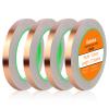 Oubaka 4pcs Copper Foil Tape, (1/2inch X 66 FT) Copper Tape with Double-Sided Conductive for Guitar & EMI Shielding, Paper Circuits, Electrical Repairs, Soldering, Grounding, DIY Crafts view 1
