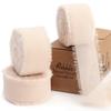 Ribbli Champagne Ribbon 1 Inch x 3 Rolls Total 24 Yards Nude Handmade Fringe Chiffon Silk Ribbon for Wrapping Wedding Invitations Bridal Bouquets DIY Crafts Home Decor view 1