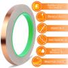 3 Pack Copper Foil Tape (1/2inch X 66 FT) Copper Tape for Stained Glass, Copper Foil with Conductive Adhesive for Guitar & EMI Shielding, Paper Circuits, Electrical Repairs, Soldering, Grounding view 4