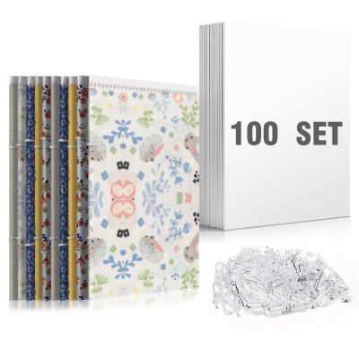 100pcs 7.5*10.5 Inch Storage Boards - Organizer Boards with Plastic Clips for Fabric, Comic Books & Magazines