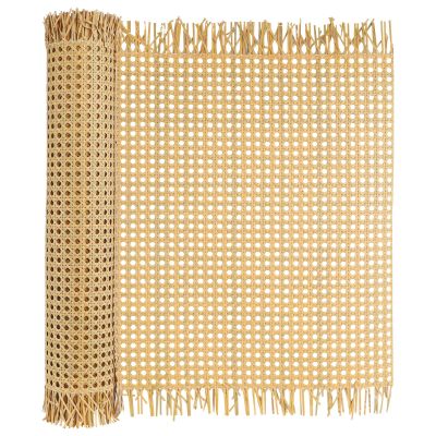16" x6.5 FT Plastic Rattan Cane Webbing, Woven Open Mesh Cane Net Roll for DIY Caning Furniture Decor Projects: Chair, Cabinet, Ceiling and Door 16x 79 in(Light Color)