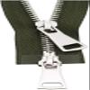 TTKmlGsD Sewing Zippers, 5# Double Sliders 60/70/80/90/100/120/150cm Auto Lock Metal Silver Zipper Accessories Sewing Red,100cm (Color : Army Green, Size : 120cm) view 1