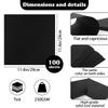 Cardstock Scrapbook Paper,100 Pack Cardstock 230gsm Thick Heavyweight Creative Card Making Supplies for Card Making Paper Crafting For Cricut Card Making Paper Crafting (11.4 x 11.4") (Black) view 2