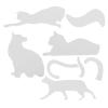 LALAFINA Cat Template Ruler 5.7 Inch Acrylic Quilting Tool for DIY Sewing Craft Fabric Pattern Stencils for Tailors and Quilters view 1