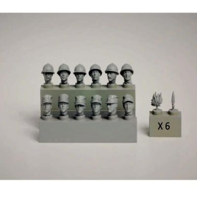 1/35 WWII Soldier Head Replacement Resin Model Kit Unpainted and Unassembled Resin Model Parts //0X3z-1, colourless, gniGB84rKOL