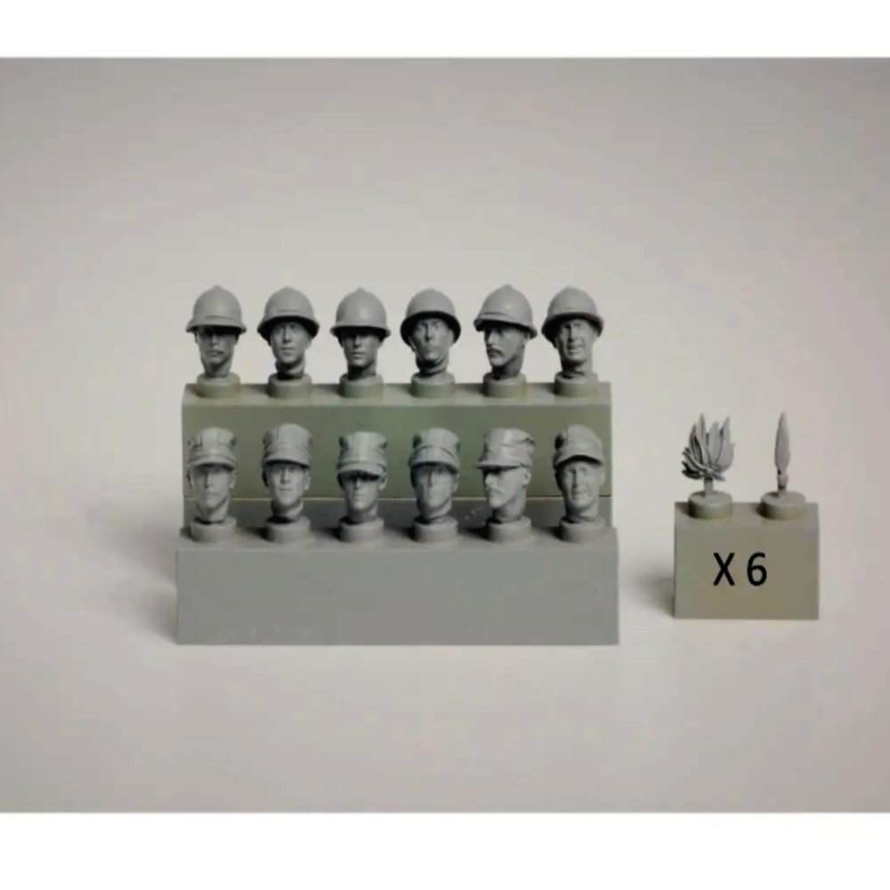 1/35 WWII Soldier Head Replacement Resin Model Kit Unpainted and Unassembled Resin Model Parts //0X3z-1, colourless, gniGB84rKOL
