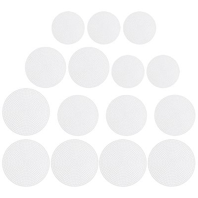 Plastic Canvas Mesh Sheets 5.79 Inch 30Pcs Round Plastic Needlepoint Canvas for DIY Cross Stitch Embroidery Quilting Craft Projects Coasters Bookmarks Wall Decor