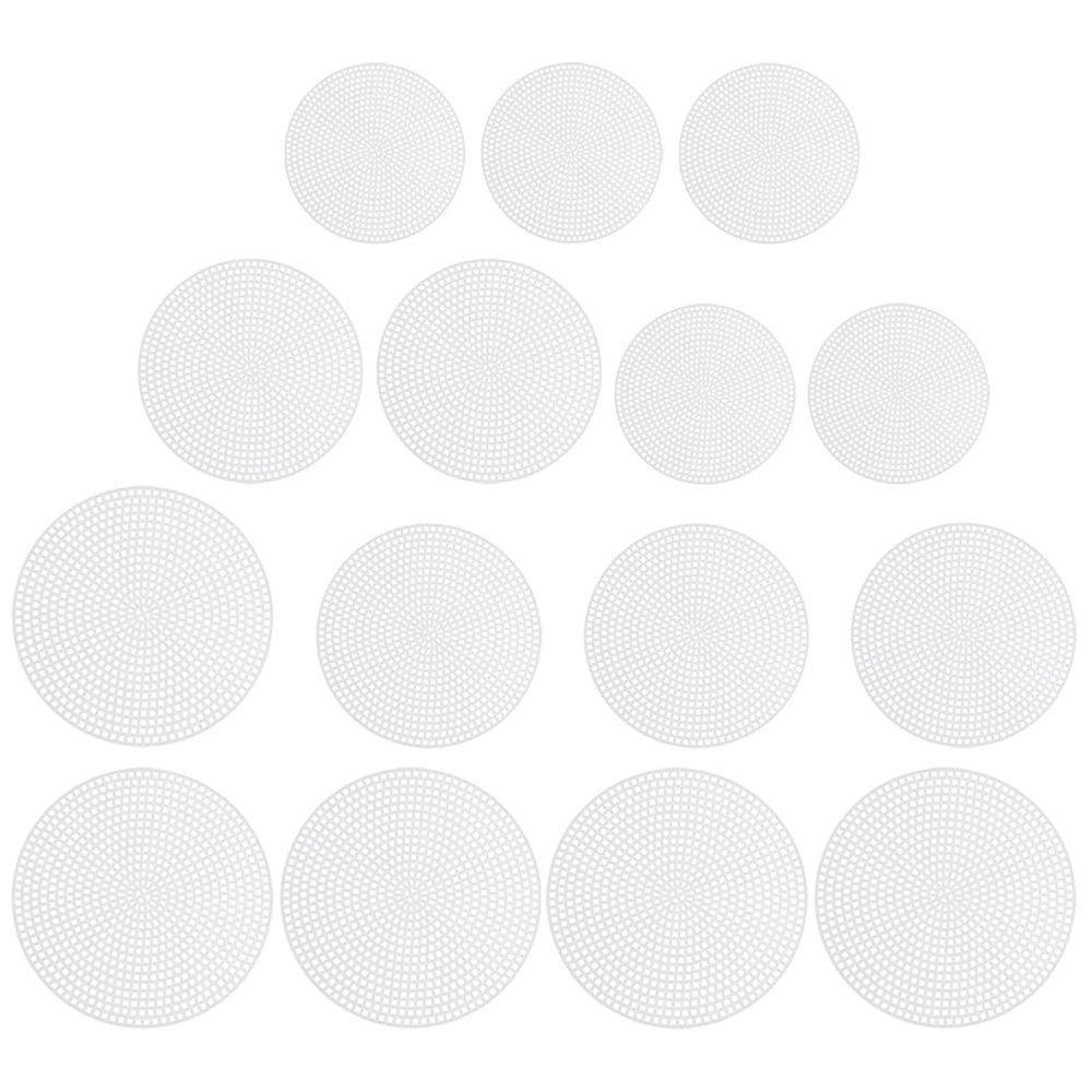 Plastic Canvas Mesh Sheets 5.79 Inch 30Pcs Round Plastic Needlepoint Canvas for DIY Cross Stitch Embroidery Quilting Craft Projects Coasters Bookmarks Wall Decor