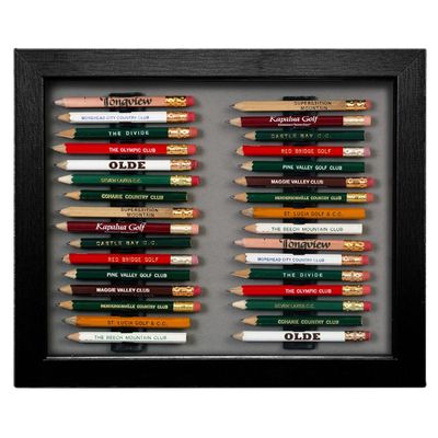Eureka Golf Pencil Display Case | Holds 32 Round or Hexagonal Golf Pencils | Gray/Gray| Made in The USA