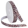 NBEADS Leopard Print Ribbon, About 10Yard x 0.39Inch Grosgrain Wired Edge Ribbon Animal Print Ribbon for Wrapping Party Decoration Hair Bows Garment Accessories, Chocolate view 1