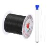 PATIKIL 0.7mm Stretchy Bracelet String Set, 26Ft Craft Elastic Bead Cord with 2 Pcs Beading Needles for Jewelry Making Necklace Bracelet Kit, Black view 1