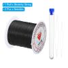 PATIKIL 0.7mm Stretchy Bracelet String Set, 26Ft Craft Elastic Bead Cord with 2 Pcs Beading Needles for Jewelry Making Necklace Bracelet Kit, Black view 3