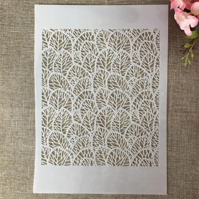 Drawing Stencils Set,A4 29cm Tree Leaves Texture Stencils for Painting on Wood,Wall,Fabric,Rock,Floor,Tile,Art Craft Stencils for Home Decor