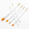 6 Pcs Paint Brushes Set Nylon Hair Painting Brush Short Rod Oil Acrylic Brush Watercolor Pen Professional Art Supplies view 3
