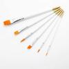 6 Pcs Paint Brushes Set Nylon Hair Painting Brush Short Rod Oil Acrylic Brush Watercolor Pen Professional Art Supplies view 4
