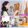 20Pcs Wooden Handle Paint Brushes Set for Acrylic Oil Watercolor Acrylic Paintbrushes for Body Rock Canvas (D As Shown) view 3