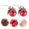 Ciieeo Unique Circle Design Christmas Bells 2 Pack Iron Ornaments Jewelry Accessories Red Jy2001 view 2