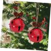 Ciieeo Unique Circle Design Christmas Bells 2 Pack Iron Ornaments Jewelry Accessories Red Jy2001 view 3