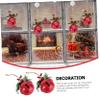 Ciieeo Unique Circle Design Christmas Bells 2 Pack Iron Ornaments Jewelry Accessories Red Jy2001 view 4