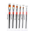 Flat Nylon Oil Paint Brush Artist Set Acrylic DIY Watercolor Brush Artist Flat Head Brush (Color : A, Size : 2cm) view 2