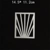 Geometric Background Plate Die Cuts for Card Making, Rectangle Metal Cutting Dies for Paper Scrapbooking, DIY Stencils for Album Party Wedding Festivals Decoration view 2