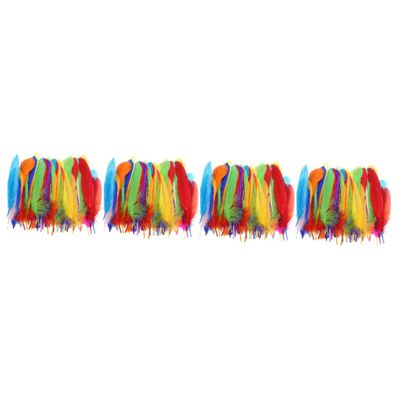 Tofficu 480pcs Natural Goose Plumes for Crafts Wedding Decor Home Decoration Mixed Colors for Projects and Celebrations