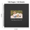 Yopih 12x12 Inch DIY Scrapbook Photo Album, Hardcover Kraft Paper Acid-Free, 50 Sheets (100 Pages), Lay Flat & Cover Customizable Memory Book for Weddings Anniversaries Guest Book Baby Family Travel view 2