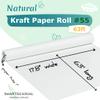 SMART&CASUAL Craft Paper Roll 17.8" x 760" Kraft Paper White Easel Paper Roll for Kids Gift Wrapping Art Bulletin Board Paper Bouquet Flower Packing Painting Drawing Floor Covering Poster Chart Paper view 2